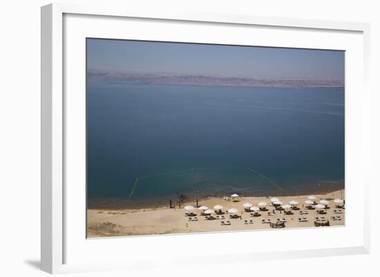 Beach Swimming Area, Crown Plaza Dead Sea Hotel, Dead Sea, Jordan, Middle East-Richard Maschmeyer-Framed Photographic Print