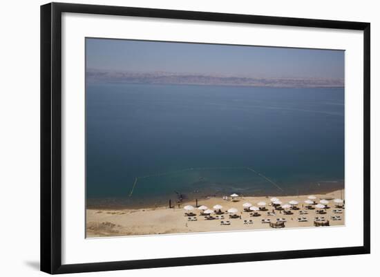 Beach Swimming Area, Crown Plaza Dead Sea Hotel, Dead Sea, Jordan, Middle East-Richard Maschmeyer-Framed Photographic Print