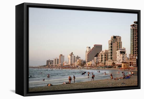 Beach, Tel Aviv, Israel, Middle East-Yadid Levy-Framed Stretched Canvas