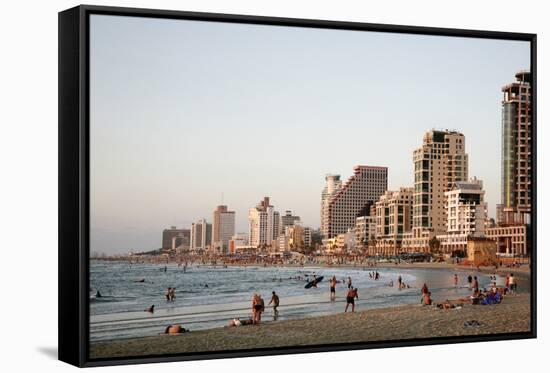 Beach, Tel Aviv, Israel, Middle East-Yadid Levy-Framed Stretched Canvas