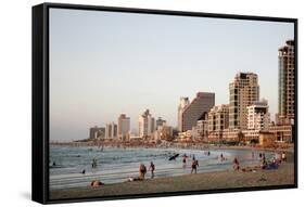 Beach, Tel Aviv, Israel, Middle East-Yadid Levy-Framed Stretched Canvas