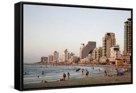 Beach, Tel Aviv, Israel, Middle East-Yadid Levy-Framed Stretched Canvas