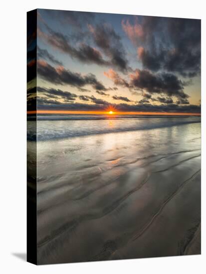 Beach Textures at Sunset in Carlsbad, Ca-Andrew Shoemaker-Stretched Canvas