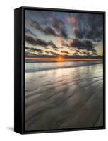 Beach Textures at Sunset in Carlsbad, Ca-Andrew Shoemaker-Framed Stretched Canvas