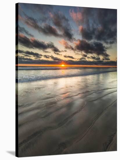 Beach Textures at Sunset in Carlsbad, Ca-Andrew Shoemaker-Stretched Canvas