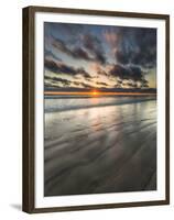 Beach Textures at Sunset in Carlsbad, Ca-Andrew Shoemaker-Framed Premium Photographic Print