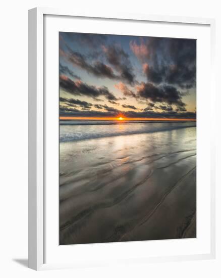 Beach Textures at Sunset in Carlsbad, Ca-Andrew Shoemaker-Framed Premium Photographic Print