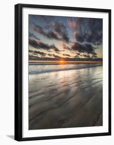 Beach Textures at Sunset in Carlsbad, Ca-Andrew Shoemaker-Framed Premium Photographic Print