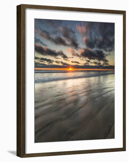 Beach Textures at Sunset in Carlsbad, Ca-Andrew Shoemaker-Framed Premium Photographic Print