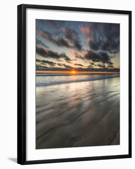 Beach Textures at Sunset in Carlsbad, Ca-Andrew Shoemaker-Framed Photographic Print