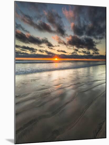 Beach Textures at Sunset in Carlsbad, Ca-Andrew Shoemaker-Mounted Photographic Print