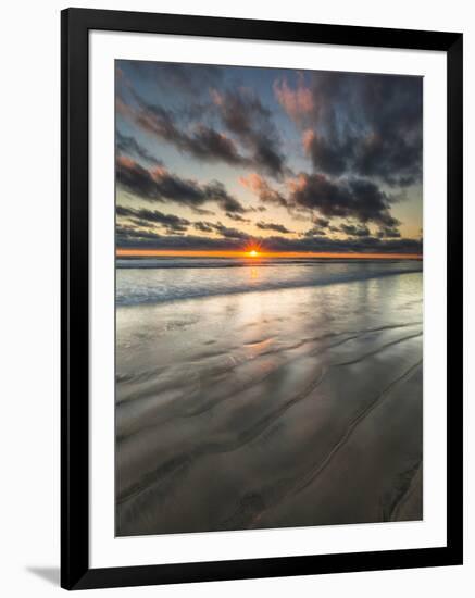 Beach Textures at Sunset in Carlsbad, Ca-Andrew Shoemaker-Framed Photographic Print