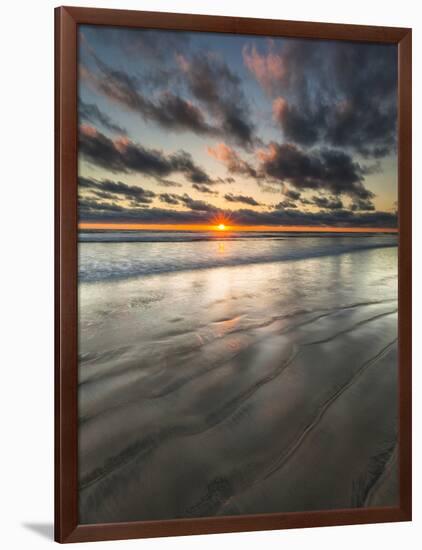 Beach Textures at Sunset in Carlsbad, Ca-Andrew Shoemaker-Framed Photographic Print