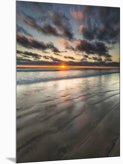 Beach Textures at Sunset in Carlsbad, Ca-Andrew Shoemaker-Mounted Photographic Print