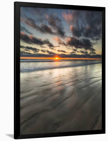 Beach Textures at Sunset in Carlsbad, Ca-Andrew Shoemaker-Framed Photographic Print