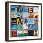 Beach Town-Charlie Carter-Framed Art Print