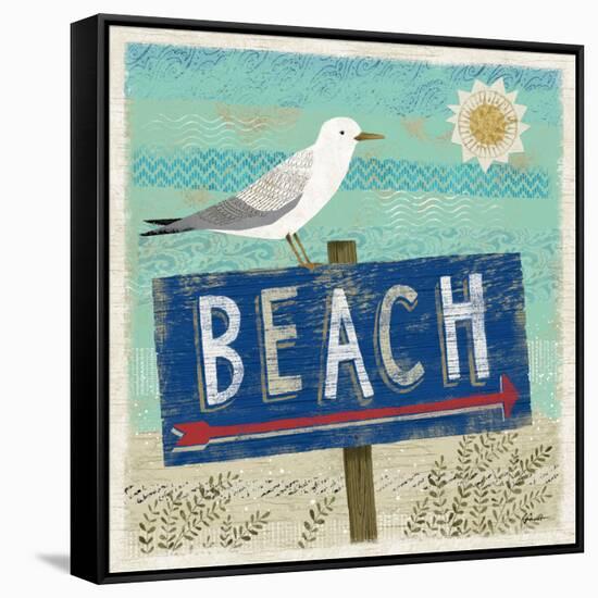 Beach Travel 2-Richard Faust-Framed Stretched Canvas