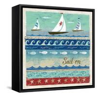 Beach Travel 3-Richard Faust-Framed Stretched Canvas