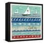 Beach Travel 3-Richard Faust-Framed Stretched Canvas