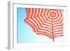 Beach Umbrella and Sky-Summer Photography-Framed Art Print