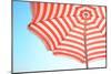 Beach Umbrella and Sky-Summer Photography-Mounted Art Print