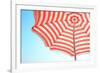 Beach Umbrella and Sky-Summer Photography-Framed Art Print