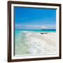 Beach Umbrella in the Maldives-John Harper-Framed Photographic Print