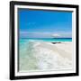 Beach Umbrella in the Maldives-John Harper-Framed Photographic Print