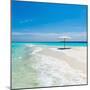 Beach Umbrella in the Maldives-John Harper-Mounted Photographic Print