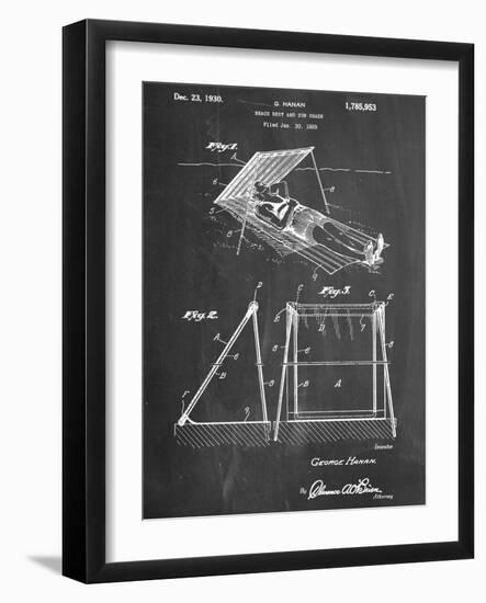 Beach Umbrella Patent 1929-null-Framed Art Print