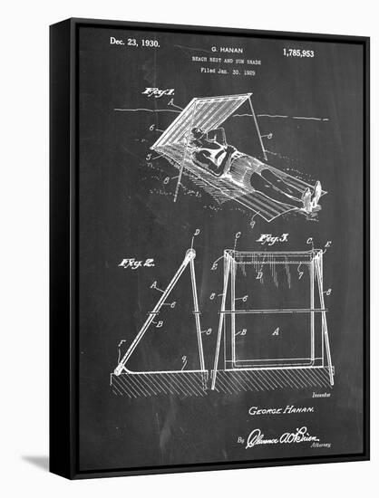 Beach Umbrella Patent 1929-null-Framed Stretched Canvas