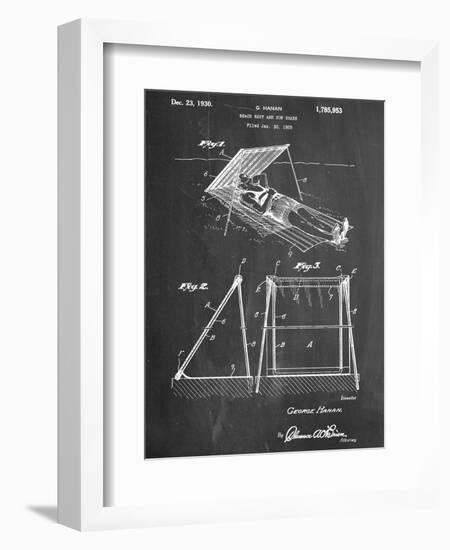 Beach Umbrella Patent 1929-null-Framed Art Print