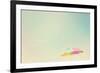 Beach Umbrella with Seagulls. Instagram Effect-soupstock-Framed Photographic Print