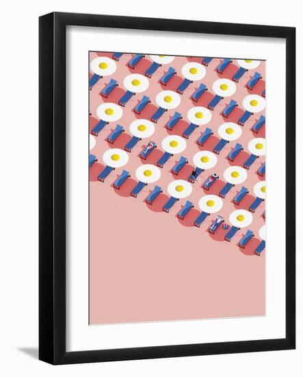 Beach Umbrella-Fred Peault-Framed Giclee Print