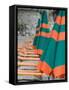 Beach Umbrellas, Spiaggia Grande, Positano, Amalfi Coast, Campania, Italy-Walter Bibikow-Framed Stretched Canvas
