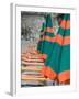 Beach Umbrellas, Spiaggia Grande, Positano, Amalfi Coast, Campania, Italy-Walter Bibikow-Framed Photographic Print