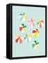 Beach Umbrellas-Ann Kelle-Framed Stretched Canvas