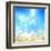 Beach under Sun Shot in Manual Mode Out of Focus-VibrantImage-Framed Art Print