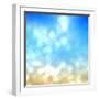 Beach under Sun Shot in Manual Mode Out of Focus-VibrantImage-Framed Art Print