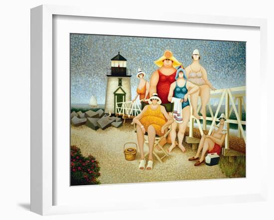 Beach Vacation-Lowell Herrero-Framed Art Print