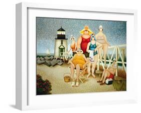 Beach Vacation-Lowell Herrero-Framed Art Print