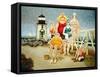 Beach Vacation-Lowell Herrero-Framed Stretched Canvas