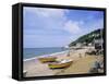 Beach, Ventnor, Isle of Wight, England, United Kingdom-Roy Rainford-Framed Stretched Canvas