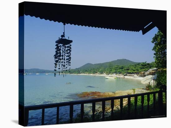 Beach View from Bungalow, Laem Yai Hut Home, Hat Sai Kaew Beach, Ko Samet Island, Rayong, Thailand-Richard Nebesky-Stretched Canvas