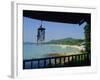 Beach View from Bungalow, Laem Yai Hut Home, Hat Sai Kaew Beach, Ko Samet Island, Rayong, Thailand-Richard Nebesky-Framed Photographic Print