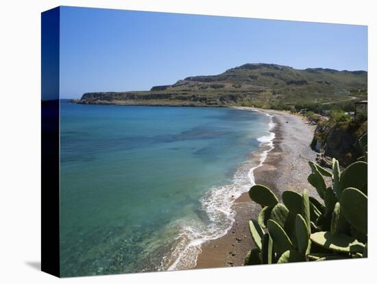 Beach View, Kato Zakros, Lasithi Region, Crete, Greek Islands, Greece, Europe-Stuart Black-Stretched Canvas