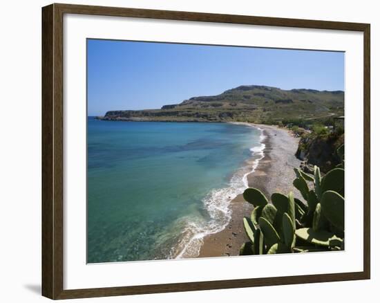 Beach View, Kato Zakros, Lasithi Region, Crete, Greek Islands, Greece, Europe-Stuart Black-Framed Photographic Print