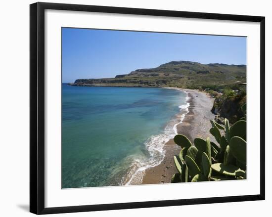 Beach View, Kato Zakros, Lasithi Region, Crete, Greek Islands, Greece, Europe-Stuart Black-Framed Photographic Print