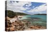 Beach View of Baie De Rondinara Bay, Corsica, France-Walter Bibikow-Stretched Canvas