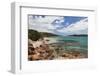 Beach View of Baie De Rondinara Bay, Corsica, France-Walter Bibikow-Framed Photographic Print